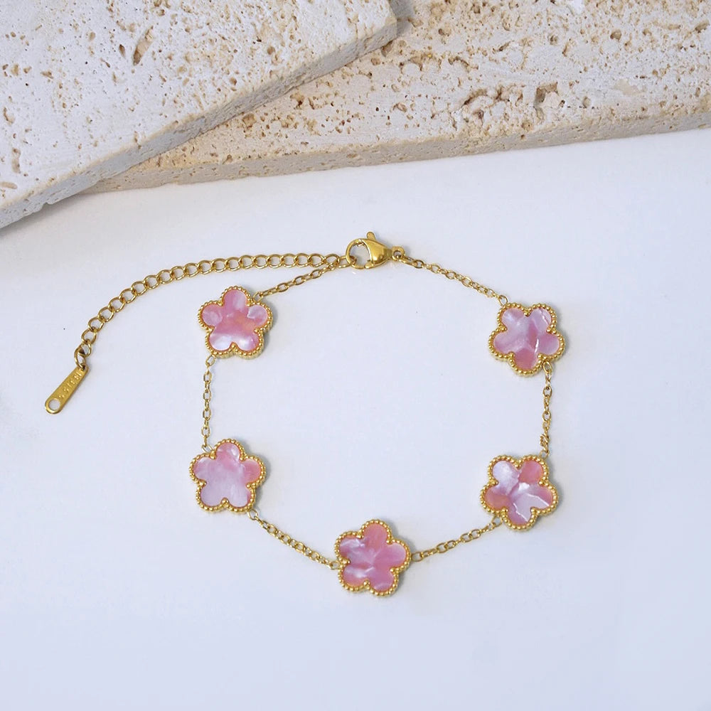 Clover Bracelet - Pink